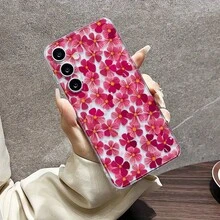 Flower Transparent Anti-Fall Shock-Absorbing Phone Case With Tiny Red Flowers,International Version, Not The Domestic Version - Clear - View 4