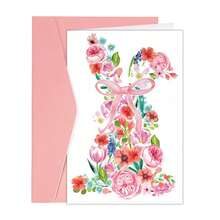 Fun Rabbit Easter Greeting Card Spring Gift Invitation 1pc Funny Rabbit Easter Birthday Card, Spring Card, Bunny Flowers, Ideal Gift For Friend Brother Sister Son Daughter Husband Wife Boyfriend Girlfriend - Sets - View 1