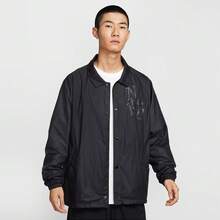 Nike 男士 AS M NK CLUB COACH JKT NEO VRS 夹克，梭织连帽外套 HV0815-010 - 黑色 - 查看 1