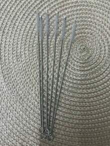 1/3/6 piezas Cepillo de limpieza para pajitas de metal - Cepillo extra largo de acero inoxidable apto para limpiar pajitas reutilizables, botellas y artículos tubulares - Multicolor - Ver 8