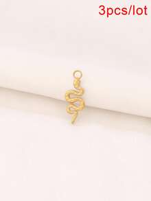 3pcs Stainless Steel Snake Pendant Findings 18K Gold Plated Charms For DIY Jewelry Making Supplies Accessories - Pendants - View 20