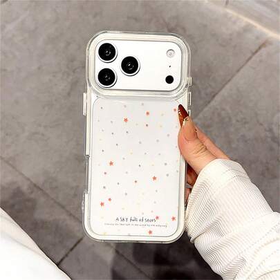 1个透明星空手机壳 - 防震保护套，简约星空美学设计，兼容 17/17 Air/17 Pro/17 Pro Max/16/7/8/11/12/13/14/15/X/XR/Xs/Plus/Pro/Pro Max/SE2