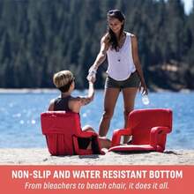 sillas de playaONIVA - una Marca de Picnic Time - Asiento reclinable Ventura con Soporte Trasero Asiento blanqueador - Colección Waves - Ver 5