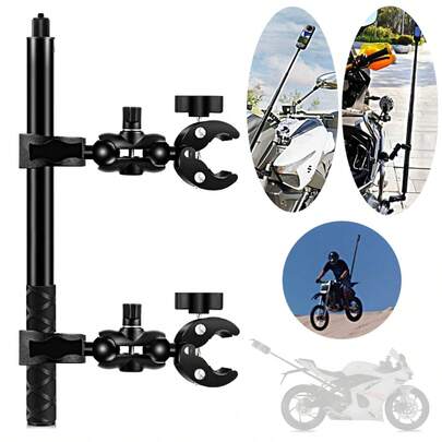 Palo Selfie Invisible Para Motocicleta, Soporte Para Manillar Moto Y Palo Selfie Invisible Ajustable, Palo Selfie Invisible Para Motocicleta Para Selfie Para Insta360 X3 X2 X, Perfecto Para Videos De Ciclismo, Cámara De Montaje