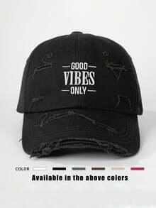 1顶绣有“Goodvibes”字样的可调节透气棒球帽，男女通用时尚弯檐遮阳帽，适合户外运动、高尔夫、四季皆宜，夏季、海滩等场合均可佩戴。 - 刺繡 - 查看 19