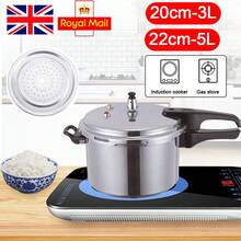3L/5L Aluminum Alloy Pressure Cooker – Large Induction Hob Compatible Cooker With Dual Handles For Fast Cooking At Home Or In Catering Kitchens (20/22cm Pressure Cooker) - View 2