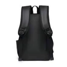 Mochila negra de moda para hombres - Mochila minimalista para la ciudad con diseño de múltiples bolsillos, perfecta para ir al trabajo y viajar - Multicolor - Ver 1