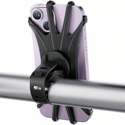 Solid Color Handlebar VUP Bike Phone Mount Universal Bike Cell Phone Holder 360 Rotatable Silicone Bicycle Phone Mount Compatible With IPhone 15 14 13 Pro Max Pro Mini 12 11 Xs Max Xr X 7 8 Plus 4.0''6.7'' Cellphones Spring Gift