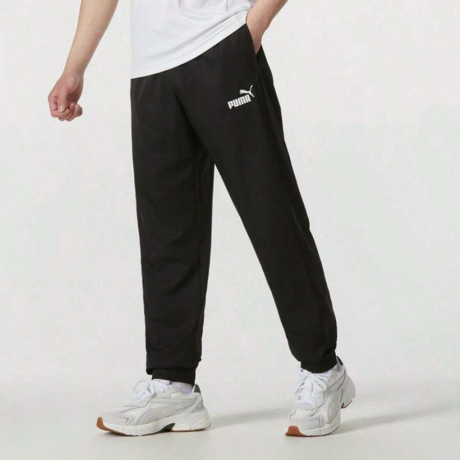 Puma Men's Soft Woven Pants, ACTIVE Woven Pants Cl, Minimalist Casual Sports Trousers 685639-51 - Black - NO.1 Logo - View 1