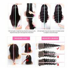 4x4 透明蕾丝闭合短款波浪卷发假发,巴西原生人发卷发假发,13x4 透明蕾丝卷发波波头假发 - Natural Black - 查看 10