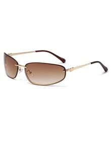 Women's Fashion Fashion Glasses, Suitable For Daily Commute, Vacation And Travel - Champagne - View 5