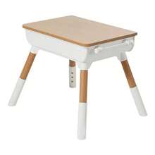 Mesa para Niños y 1 Sillas, Juego de Mesa y Sillas Ajustables en Altura para Niños, 65cmL x 55cmW Mesa de Actividades para Niños y Niñas de 3-8 Años - Blanco - Ver 5