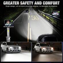 TOAUTO 2PCS 80W 25000LM H1 H3 Bi LED Headlights Bulbs Car Lamp CANBUS Hi/Low Beam Mini High Power Auto Spotlights Plug&Play Wireless Fog Lights 6000K 12V - A - View 8