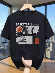 Camiseta de Moda para Hombre - Negro - Ver 2