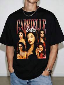 Camiseta Vintage Gabrielle Solis Bootleg - Collage Retro de Madres Desesperadas, 100% Algodón - Negro - Ver 6