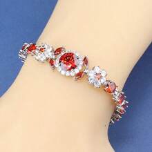 2026春季新款优雅女士婚礼派对经典潮流首饰，高品质，不褪色，低过敏性，可调节长度手链，18.5厘米+2.5厘米，情人节、母亲节、晚宴、生日、周年纪念日、日常佩戴的理想礼物 - 橄欖綠 - 查看 15