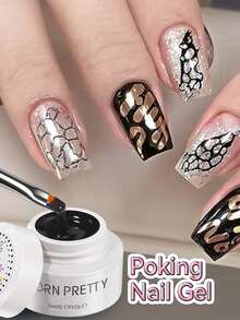 BORN PRETTY 5毫升印花凝胶指甲油，黑白波浪纹理，可卸除UV/LED美甲彩绘凝胶，家用及沙龙适用 - 彩色 - 查看 6