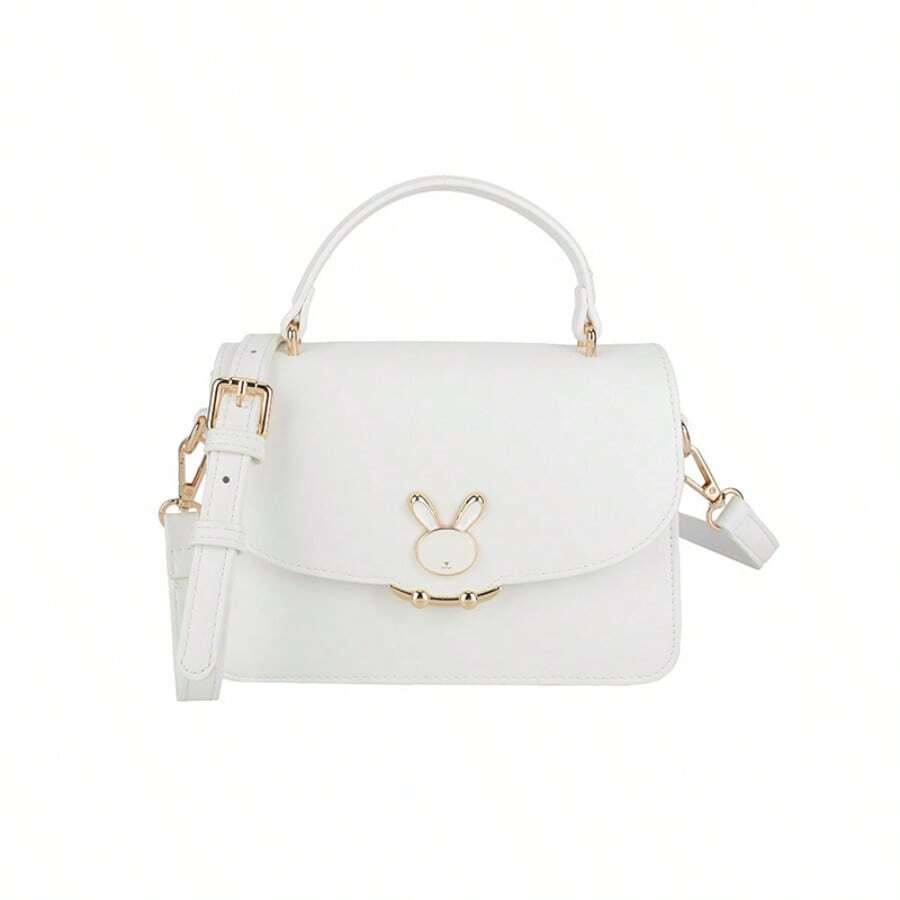 Nouveau sac carré mini 2026, sac à main, sac bandoulière avec bandoulière, style rétro, polyvalent, idéal pour les déplacements quotidiens - Blanc - Voir 1