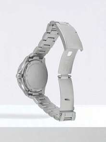 Fossil 女士石英计时腕表，奢华不锈钢表带，带日期显示，防水时尚正装腕表，适合日常/派对佩戴，玫瑰金/金色/银色女士腕表礼品 AM4511/AM4510/AM4509 - 銀色 - 查看 3