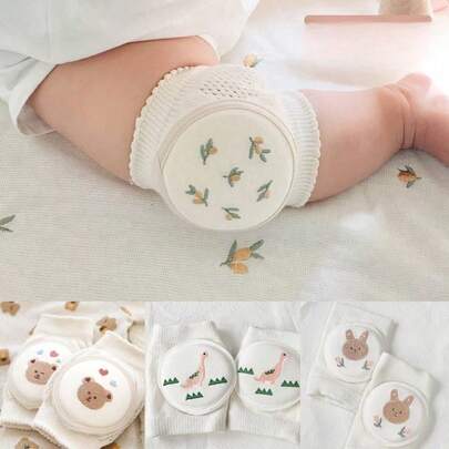 Miếng bảo vệ đầu gối cho bé, miếng bảo vệ khuỷu tay bằng lưới cotton cho trẻ sơ sinh khi bò, phụ kiện cho trẻ tập đi.