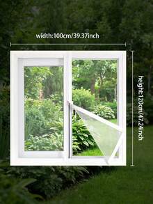 White Zipper Window Screen Mesh, Open-And-Close Zipper Design, Breathable Bug Protection, No-Drill Easy Install For Various Windows - White Zip Closure - View 2