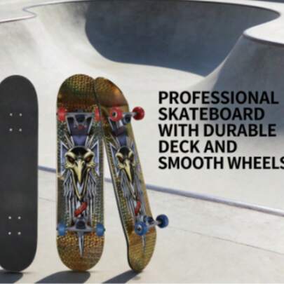 Metallic Gold 31" Tony Hawk  Popsicle Skateboard | Beginner Kids Skateboard With 50mm X 30mm Wheels