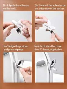 1/2pcs Plastic Non-Dirty Hand Toilet Opener, Practical Toilet Seat Lifter, Avoid Touching Toilet Lid, Household Drawer Handle, Toilet Accessories, Home Essential - Multicolor - View 7