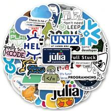 61张编程主题乙烯基贴纸，美观实用，适用于剪贴簿、日记本、保险杠、滑板、水瓶、头盔、水杯、汽车贴纸等。 - 隨機 - 查看 1