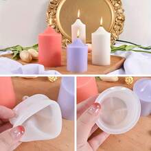 4pcs/Set Cone Shaped Candle Molds, Embossed Candle Decor Conical Silicone Molds, Candle Making Supplies, DIY Craft Hobby, Home Decor, Silicone Material, Suitable For Various Holiday Gifts, Party Decorations - 4pcs - View 4
