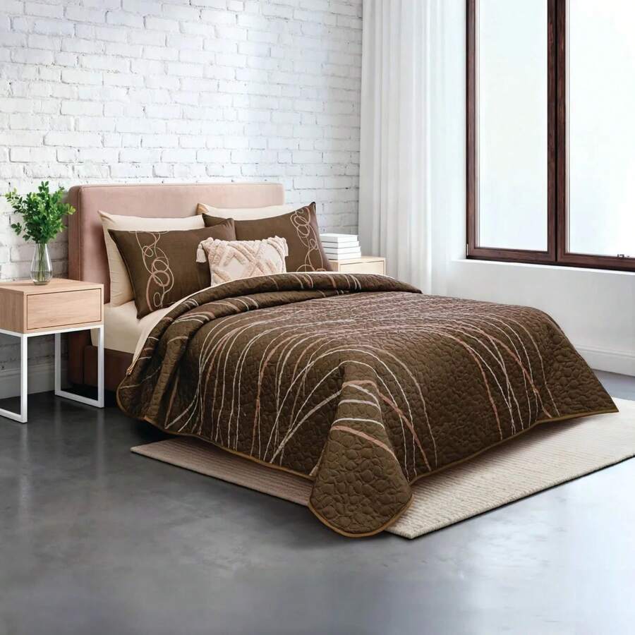 Lightweight Duvets With Beautiful Prints, Ideal For Any Season BEUTTY HOME - MOCCA - View 1