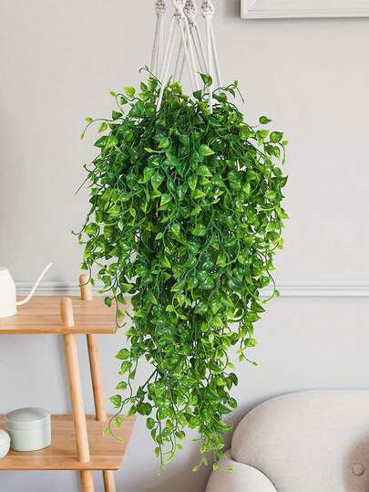 1pc Artificial Hanging Vine Plant, Suitable For Outdoor Decor, Bedroom, Room, Office, Spring Decor, Wedding Decor, UV-Resistant Plastic Plant, Applicable For Scene Layout, Patio Trellis, Holiday Gift, Valentine's Day Gift, Mother's Day Gift, Dining Table Centerpiece, Holiday Party, Garden, Living Room, Home Decor
