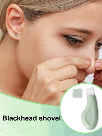 This Nose Cleansing Spatula Is Specially Designed For Removing Blackheads And Pimples. It Features A Textured Surface And Easy-Grip Handle, Making It Very Suitable For Cleaning Pores, Facial Brushing, And Other Facial Tools.
