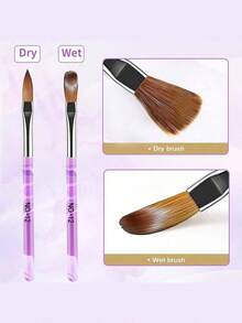 6pcs Acrylic Nail Brush Set, Nail Art Design Tools, 3D Builder Nail Gel Brush - Acrylic Nail Drawing Pen - Nail Art Brush For Salon At Home Manicure - Nhiều màu - Xem 5
