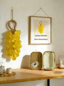 Jabón de uva con gema de melocotón/limpieza del hogar, caja de regalo de jabón transparente de cuerda de uva hecho a mano con gema, un excelente regalo para familiares y amigos durante las vacaciones - De Estado sólido - Ver 9