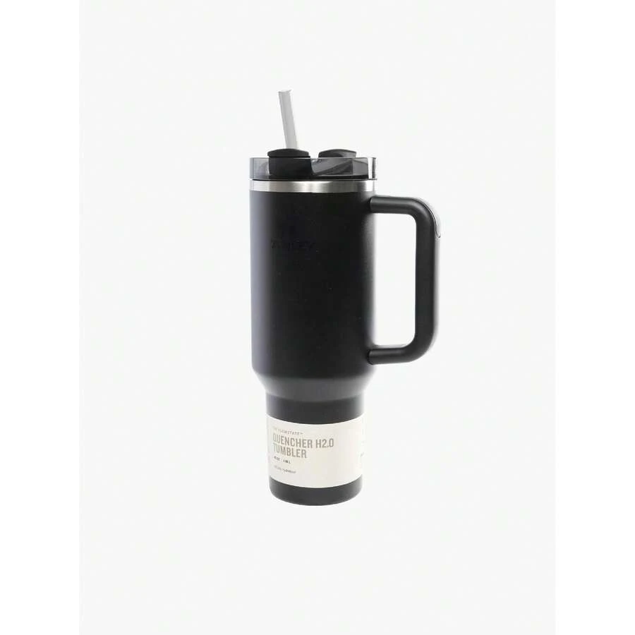 STANLEY - The Quencher H2.0 FlowState™ Tumbler 40oz Premium Stainless Steel Bottle Insulated Mug Cup Portable Water Bottle Large-Capacity Coffee Cup Water Cup With Handle And Straw, For Travel, Home, Office, Gift, Ice Drinks And Hot Drinks 10-10824 - 1214 BLACK 2.0 - View 1
