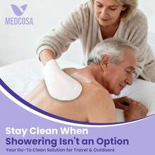 Adult Washcloths - Unique Disposable Body Wipes Shaped Like A Glove - Unscented, Premoistened Wet Wipes - Pack Of 10 Wash Cloths - C - 查看 7