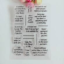 Handmade DIY Photo Album & Card Decorative Transparent Rubber Stamps, Transparent Stamps With Inspirational Quotes - Seal - View 4
