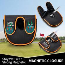 1 pieza Funda para cabeza de putter DF3 con patrón de pirata - Cierre magnético de cáscara de PU con forro esponjoso y dibujo animado lindo, Negro (para modelo de putter DF3) - Multicolor - Ver 5