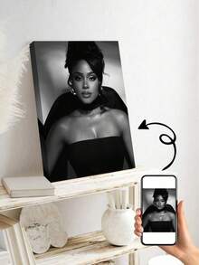 定制无框帆布海报 - 个性化照片墙装饰，送给家人朋友的完美礼物，新年、周年纪念日、节日礼物，时尚家居装饰，情人节，情人节装饰，高品质，精致定制，个性化，独特理想礼物，送给她、男朋友、女朋友 - 彩色 - 查看 3