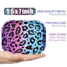 Multi-Functional Metal Rolling Tray, Specially Designed For Traditional Smoking Enthusiasts With Pre-Rolled Cone Design. Includes A Square Rolling Tray And A 50mm Grinder, Unique Patterns, Multiple Options, Decorative Tray, Ideal For Home Parties And Portable Tray Games. Household Gadget. Holiday Gift. - Multicolor - View 7