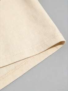 耶稣安息熊图案T恤，基督教信仰街头服饰，休闲纯棉圆领上衣 - 杏色 - 查看 5