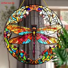 Đồ trang trí 2D phẳng - Một con chuồn chuồn bắt nắng, logo tròn bằng acrylic in hai mặt, thích hợp để trang trí cửa sổ, hiên nhà, tường. Một món quà sinh nhật ý nghĩa dành cho người thân hoặc bạn bè. - A - Xem 5