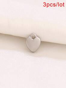 3pcs Stainless Steel Mini Heart Pendant Fashion 18K Gold Plated Heart Charms For DIY Jewelry Making Supplies Accessories - Pendants - View 13
