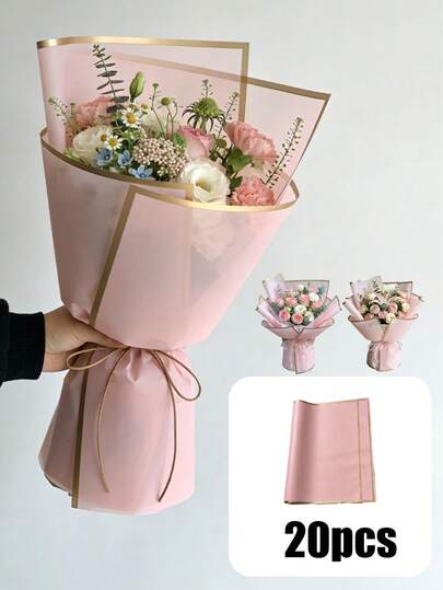 MEHELANY 20/10/5/1pc/Pack Flower Wrapping Paper - Valentine's Day Waterproof Bouquet Wrapping Paper For DIY Crafts, Florist Supplies Wrapping Paper For Wedding Birthday Gifts, Gift Wrapping, Florist Bouquet Wrapping, DIY Flower Arrangement, Mother's Day, Birthday, Wedding, Graduation And Anniversary