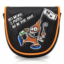 1 pieza Funda para cabeza de putter DF3 con patrón de pirata - Cierre magnético de cáscara de PU con forro esponjoso y dibujo animado lindo, Negro (para modelo de putter DF3) - Multicolor - Ver 10