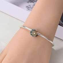 1 Piece Silver Plated Sacred Beetle, Guardian Wings, Sunflower Pendant, Sunflower Under The Moon Beads, Vast Star Bead Charm Strand For Original Snake Bracelet Necklace Bracelet Beading DIY Jewelry Making Luxury Girlfriend Gift - Multicolor - View 6