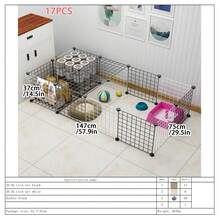 Clôture pour animaux de compagnie emboîtable, cage pour petits animaux, parc à lapin DIY, convient pour les hamsters, furets, lapins, chiots, chatons et autres petits animaux de compagnie pour une utilisation en intérieur - Version assemblée - Voir 17