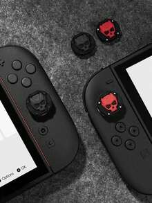 GeekShare 4pcs Skull Design Silicone Thumb Grip Caps, Protective Covers For Nintendo Switch 2/Switch 2 Pro, Gaming Accessories - View 4