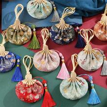 1pc Chinese Style Fragrance Sachet, Classical Scented Bag With Chinese Knot Tassel Design, Made Of Brocade Fabric, Ideal Gift - Multicolor - View 4