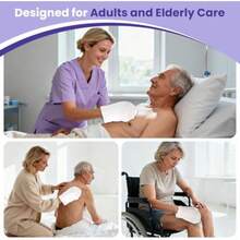 Adult Washcloths - Unique Disposable Body Wipes Shaped Like A Glove - Unscented, Premoistened Wet Wipes - Pack Of 10 Wash Cloths - C - 查看 4